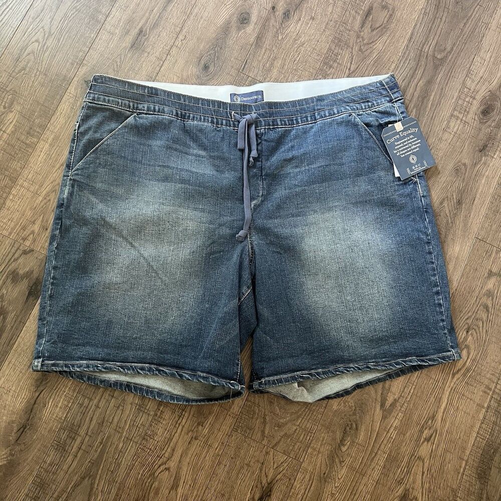 Democracy Women’s Jeans Shorts 24w  Ab Leisure High Rise Funny Control Slimming